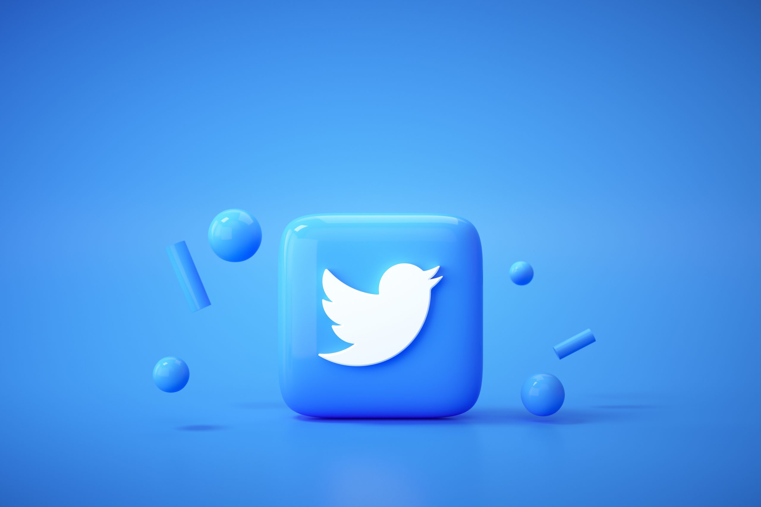 399474478_Editorial_Use_Only3D Twitter application logo background. Twitter social media platform. for social media marketing