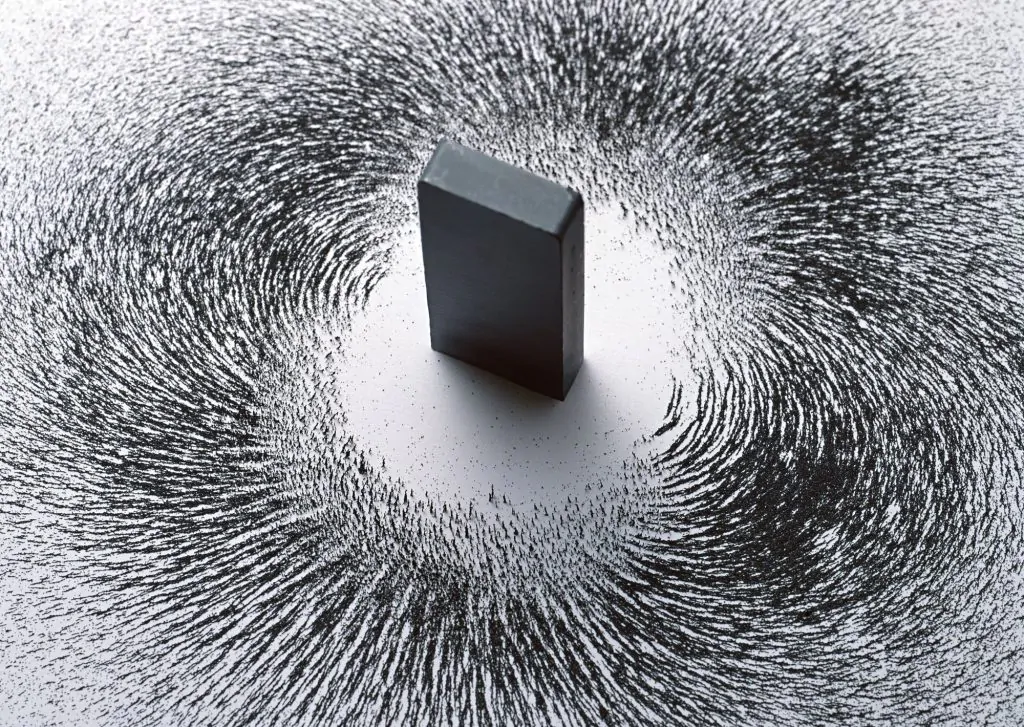 A black square with a magnetic field around it, designed for lead generation.