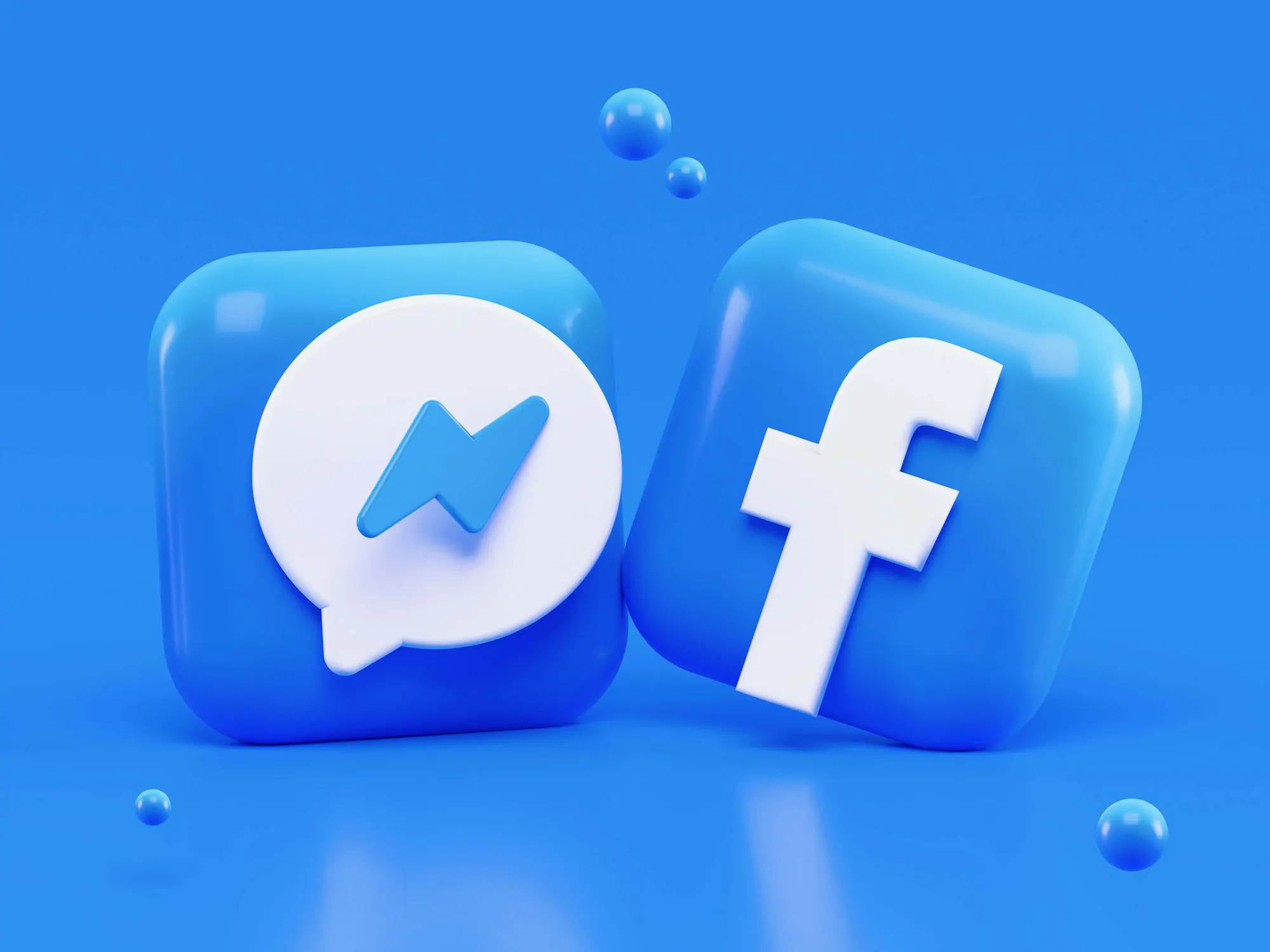 Two blue Facebook logos on a blue background illustrating how to generate leads on Facebook.